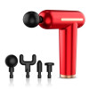Перкуссионный массажер TY-606 4 насадки, красный - 2